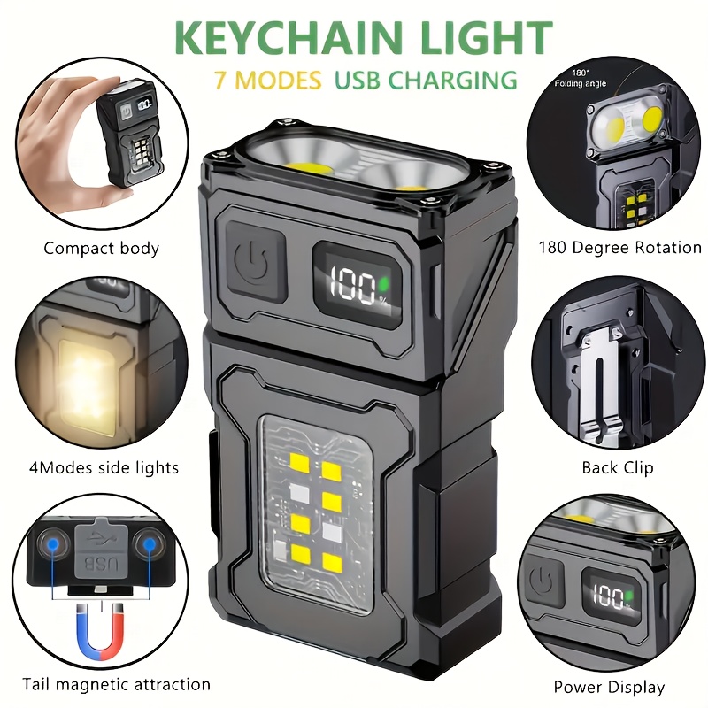 Outdoor Lighting Guide - Мини перезаряжаемый светодиодный карманный фонарик, портативный