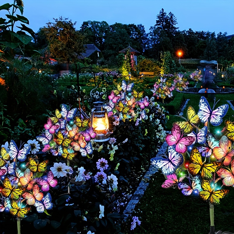 Halo Outdoor Lighting - Солнечные светодиодные садовые фонари-бабочки, водонепроницаемые красочные