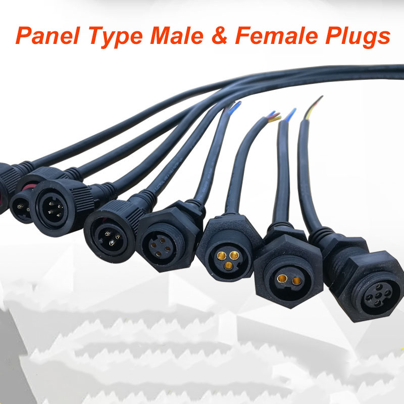 Outdoor Lighting Joint Box - Водонепроницаемый панельный разъем IP68, 2/3/4/5-контактный, штекер/гнездо,