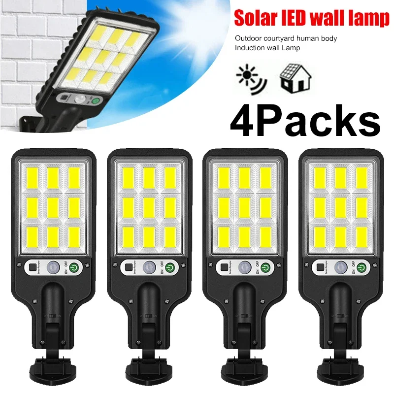 Outdoor Lighting Lamp - Мощный светодиодный солнечный уличный настенный светильник