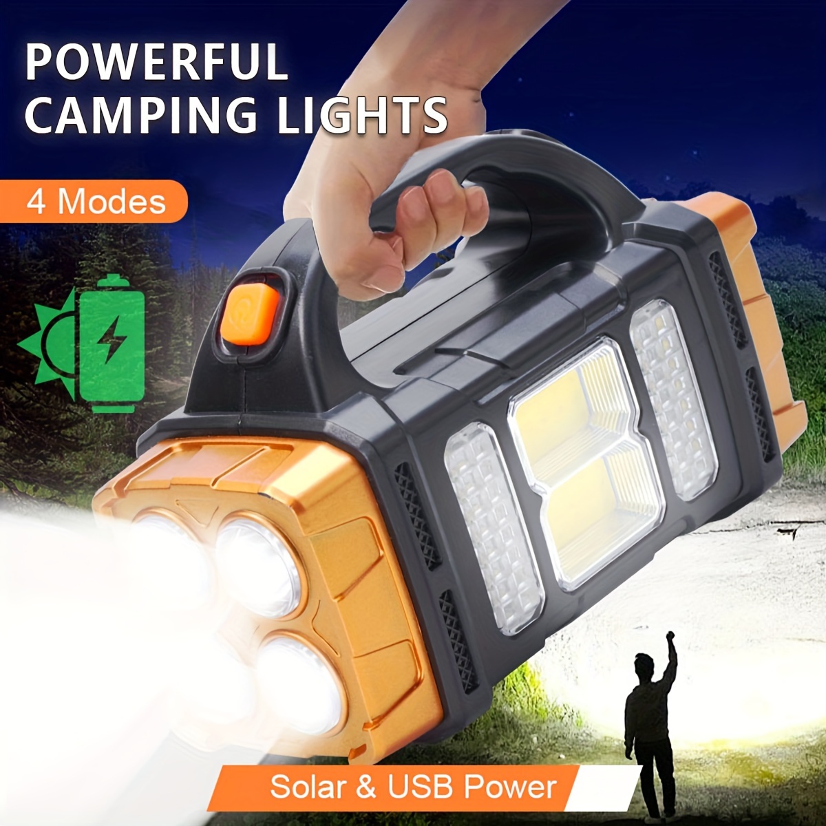 Outdoor Lighting Guide - Новый усовершенствованный перезаряжаемый мощный солнечный светодиодный
