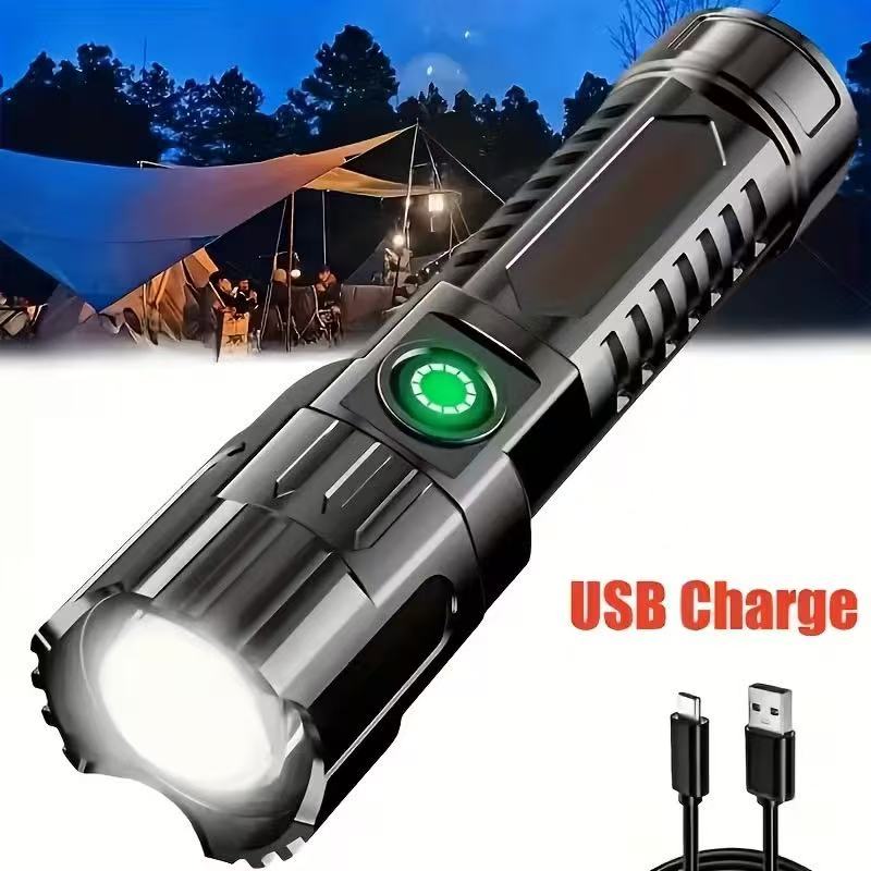 Outdoor Lighting Battery Powered - Новый мощный светодиодный фонарик с USB-зарядкой,