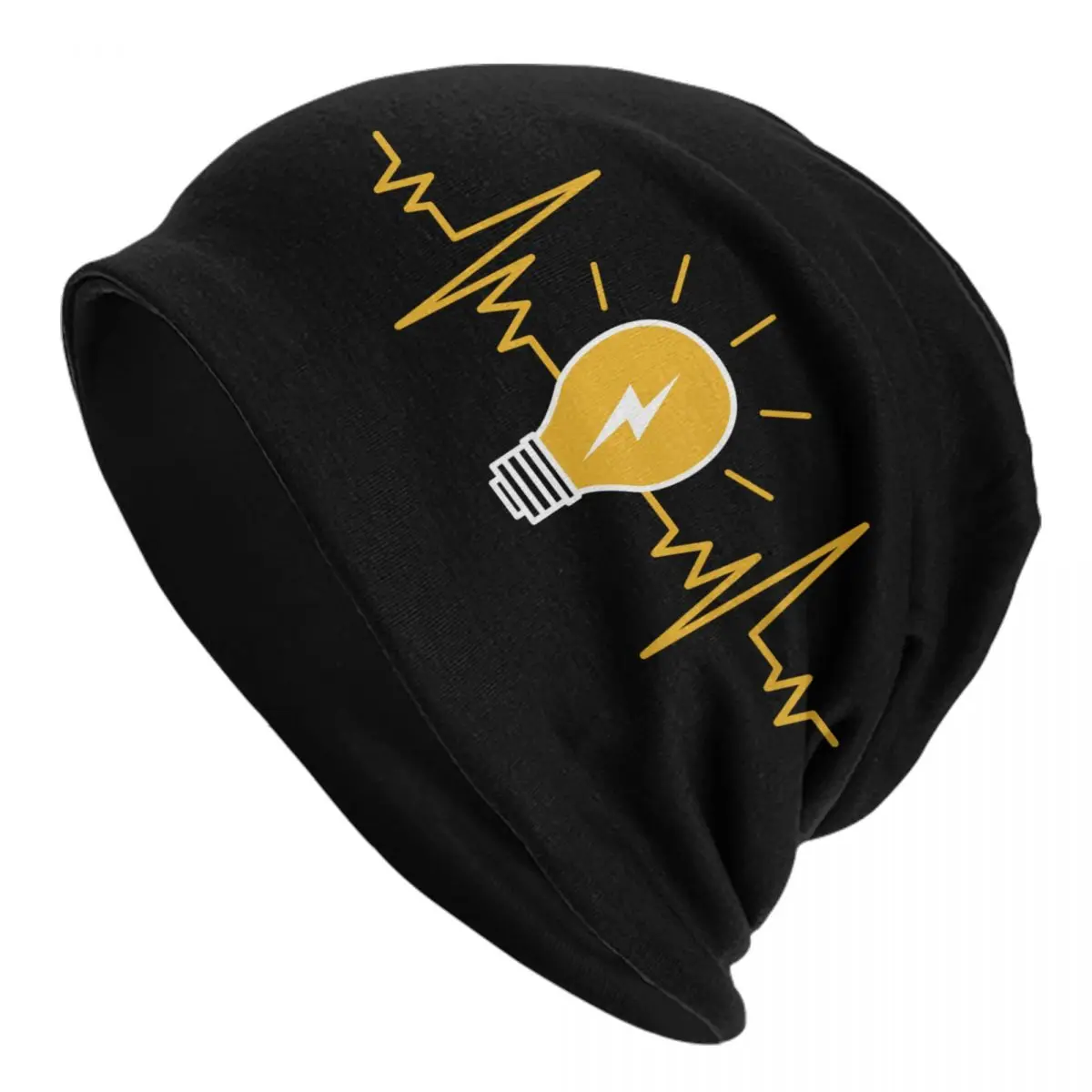 Outdoor Lighting Electrician - Электрик Heartbeat, шапка с лампочкой, вязаная