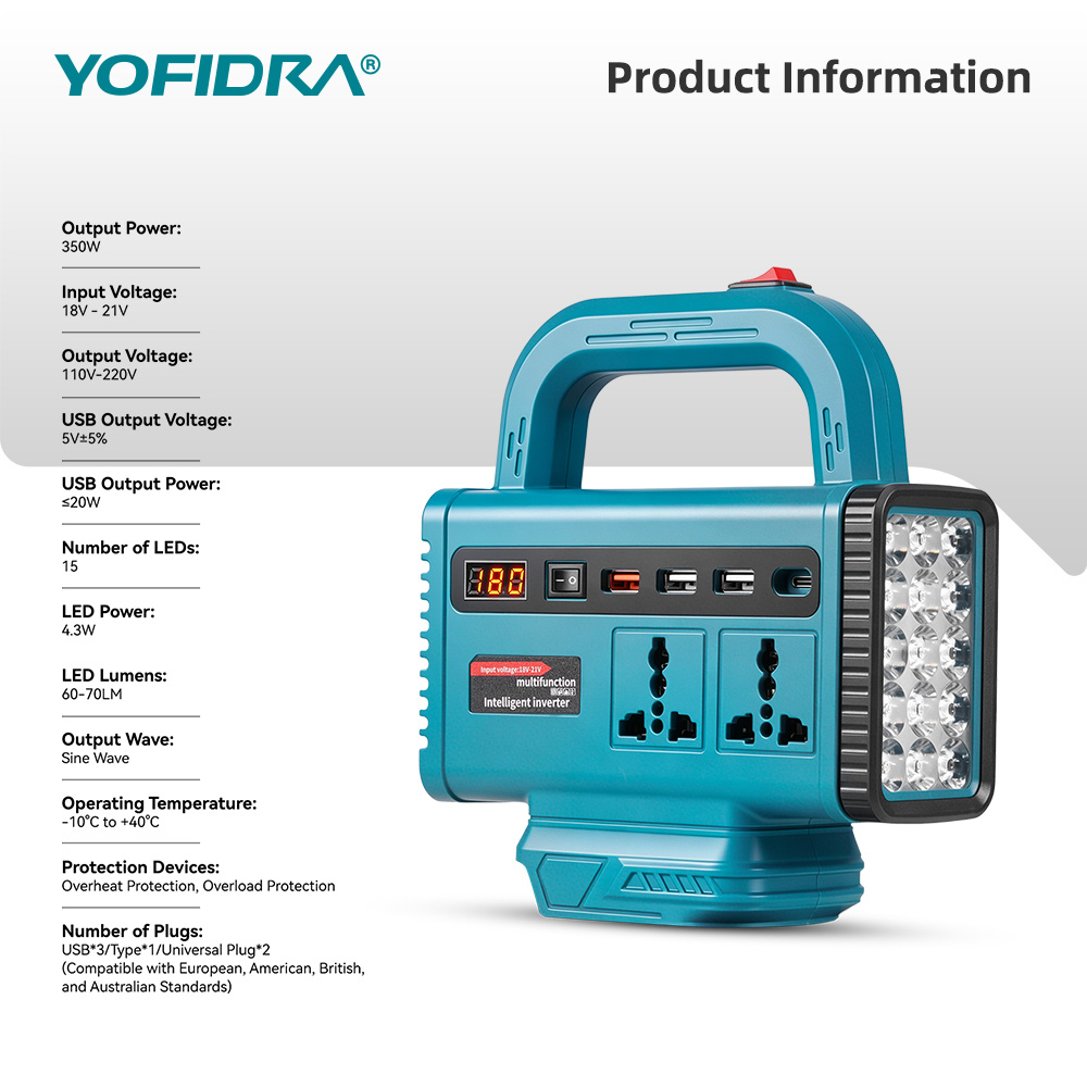 Портативный инвертор YOFIDRA 2 – обзор и цена Outdoor Lighting Battery Powered