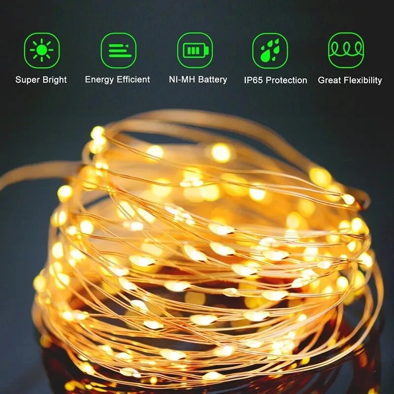 100 LED Солнечная Фея Водонепр – обзор и цена Halo Outdoor Lighting
