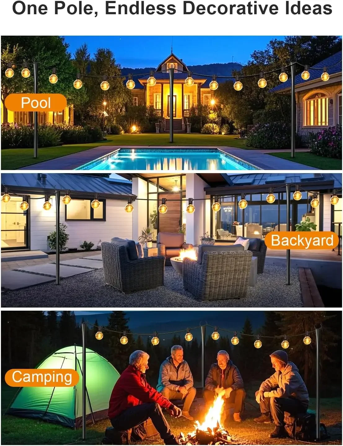Набор из 4 утолщенных металлич – обзор и цена Outdoor Lighting Pole