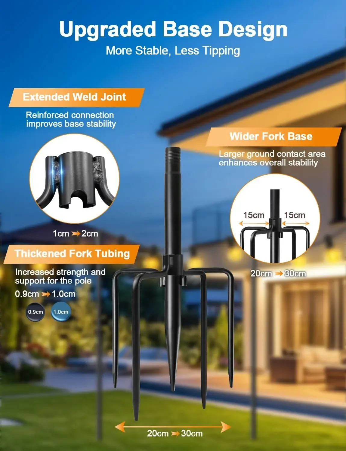 Набор из 4 утолщенных металлич – обзор и цена Outdoor Lighting Pole